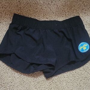 Black Athletic Shorts with Elastic Waistband